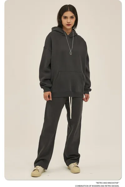 Design 350G Thickened Faint Yellow Hoodie - 91