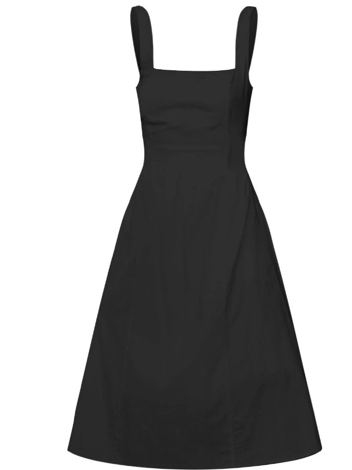 Design Square Neck Midi Dress White - 16