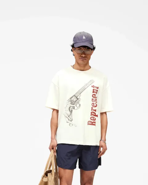 Represent Revolver Graphic T-Shirt Off-White - 7