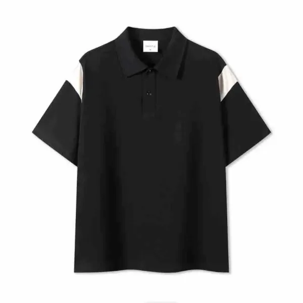 Design Color-Block Polo Black / White Tops Polo - 1