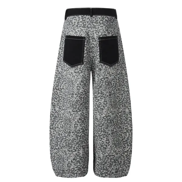 Design Maxden Geesal Leopard Print Wide-Leg Pants - 9