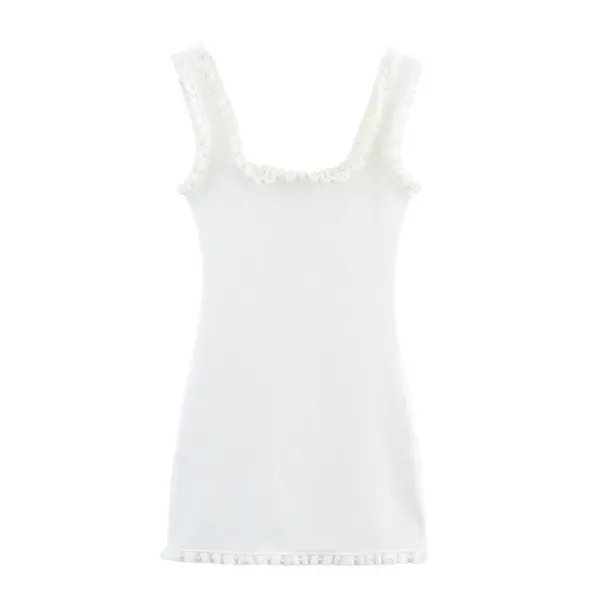 Design Floral-Embellished Black Sleeveless Dress - 4