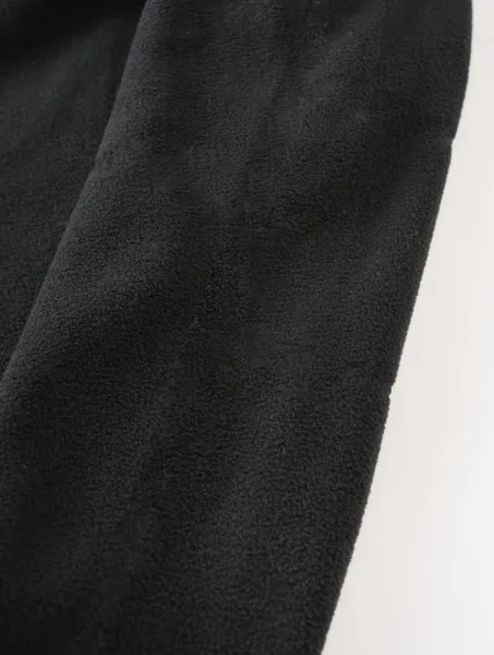 Design Quarter-Zip Fleece Pullover Black Sweater - 19