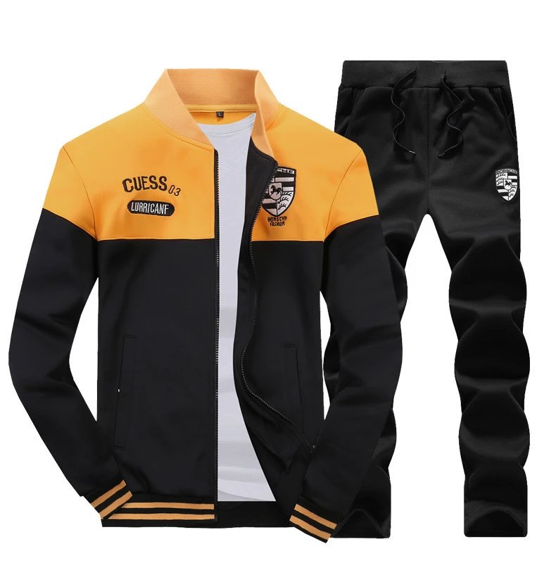 Design CUESS 03 LUBRICANT Track Suit Black Yellow Tracksuit - 11