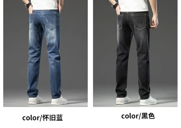 Design Classic Straight Fit Mid-Wash Blue Jeans - 6