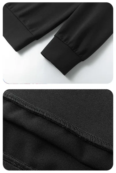 Design Long Lace-Up Collar Shirt Black Shirt - 14