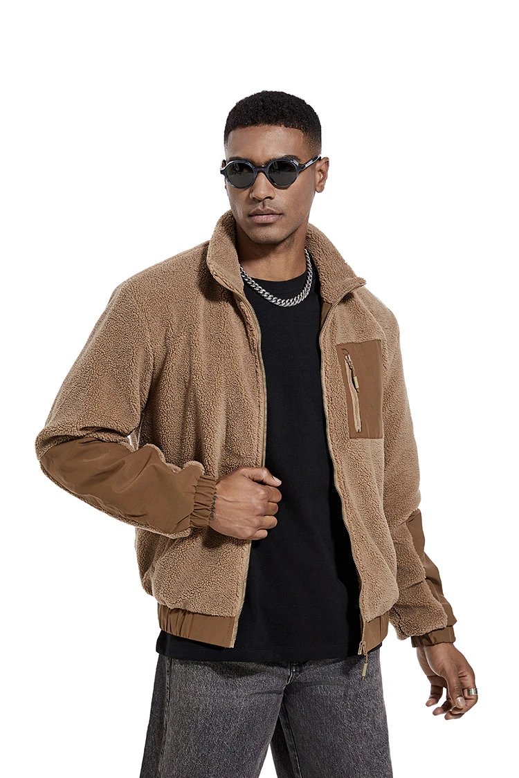 Design Fleece Sherpa Jacket Beige Outerwear - 29