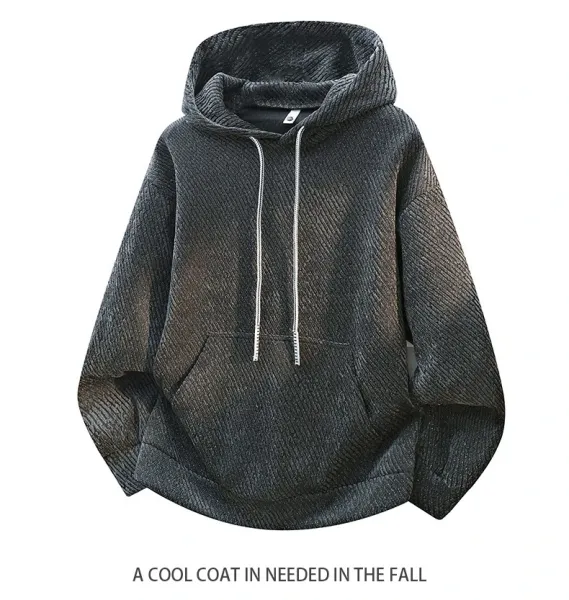 Design Corduroy Hoodie Black - 14