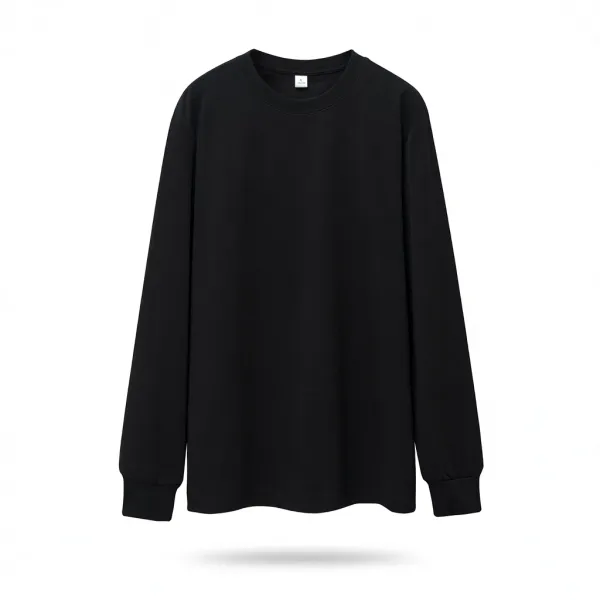 Design Basic Long Sleeve T-Shirt Black - 1