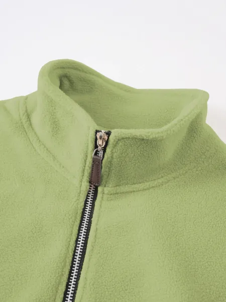 Design Quarter-Zip Fleece Pullover Black Sweater - 38