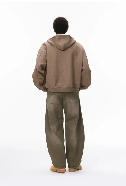 Design Oversized Zip-Up Hoodie Black - 21