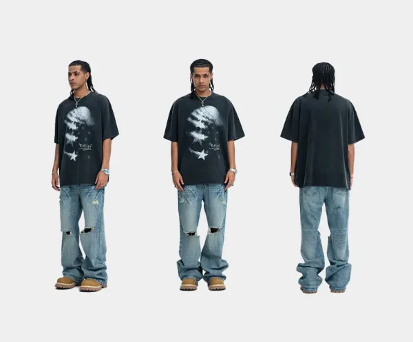 Design Belief Graphic Print Black T-Shirt Tops.t Shirts - 8