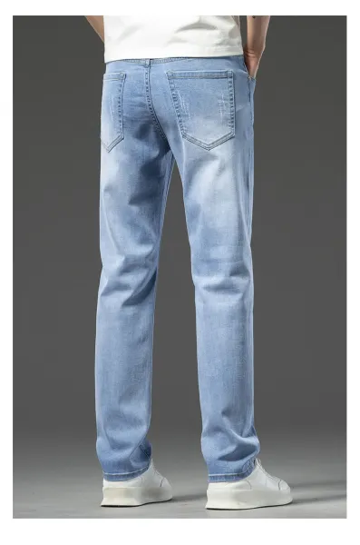 Design Classic Straight Fit Mid-Wash Blue Jeans - 14