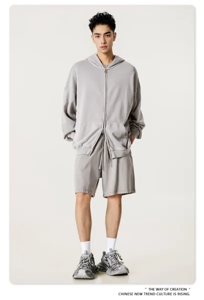 Design Beingmove Zip-Up Hoodie Medium Gray Hoodie - 30
