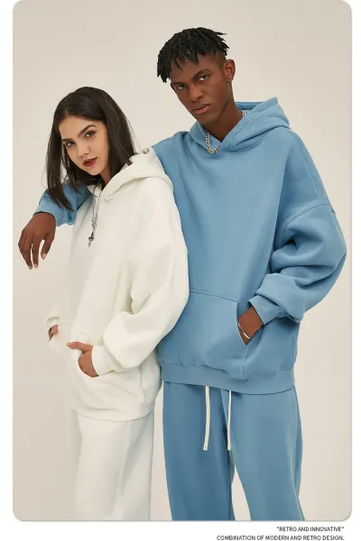Design 350G Thickened Faint Yellow Hoodie - 40