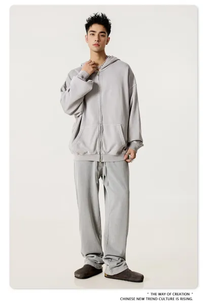 Design Beingmove Zip-Up Hoodie Medium Gray Hoodie - 31