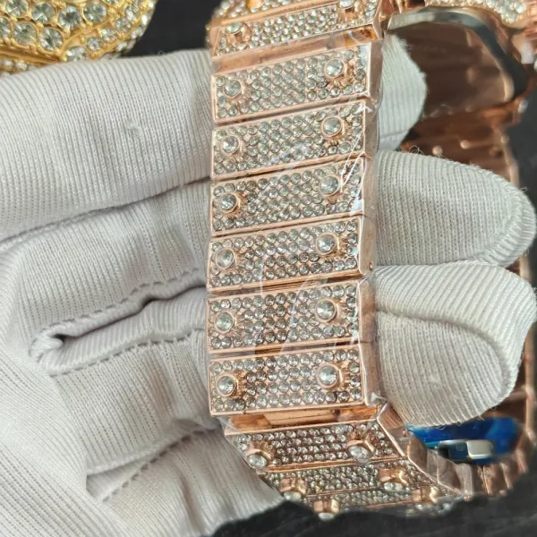 Design Square Crystal-Encrusted Watch Multicolor Rose Gold Tone Watch Watches - 8