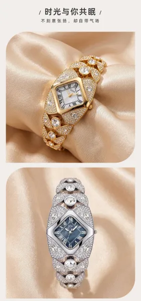 Design GEDI Crystal-Embellished Blue Mother-of-Pearl Dial Quartz Watch Watches - 6