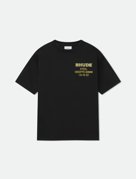 Rhude Steel Spec T-Shirt Black - 1