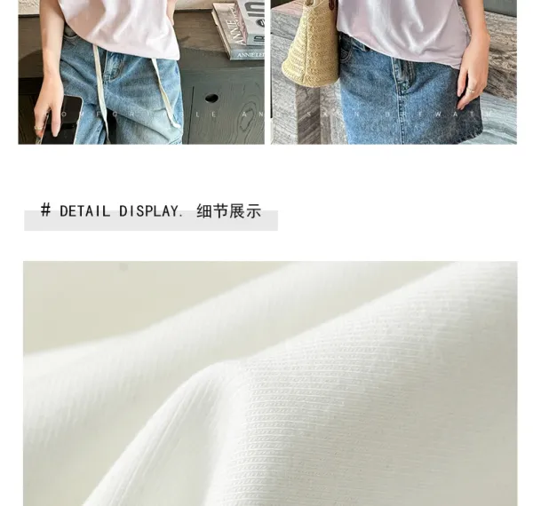 Design V-Neck Relaxed Fit T-Shirt in Soft Pink - 13