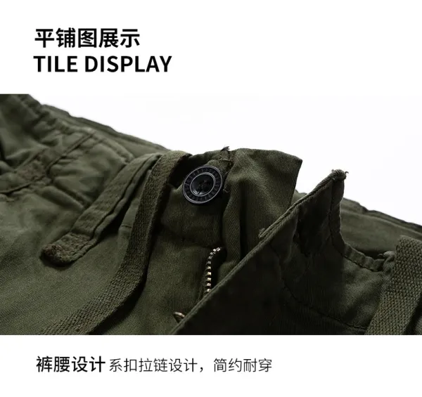 Design Cargo Pants Army Green Pants - 7
