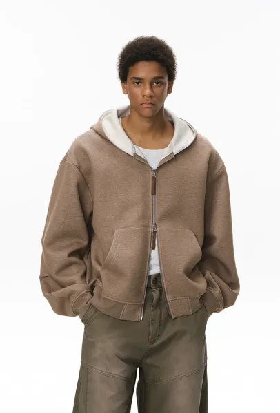 Design Oversized Zip-Up Hoodie Black - 25