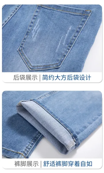 Design Classic Straight Fit Mid-Wash Blue Jeans - 28