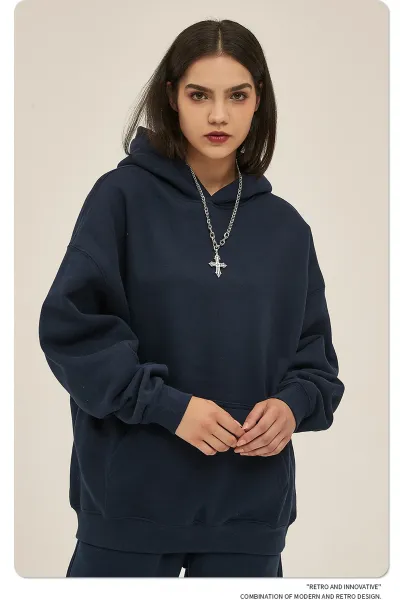 Design 350G Thickened Faint Yellow Hoodie - 69