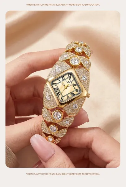 Design GEDI Crystal-Embellished Blue Mother-of-Pearl Dial Quartz Watch Watches - 24