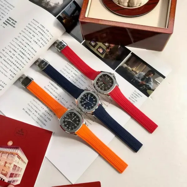 Patek Philippe Aquanaut Black Dial Steel Watch Watches - 10