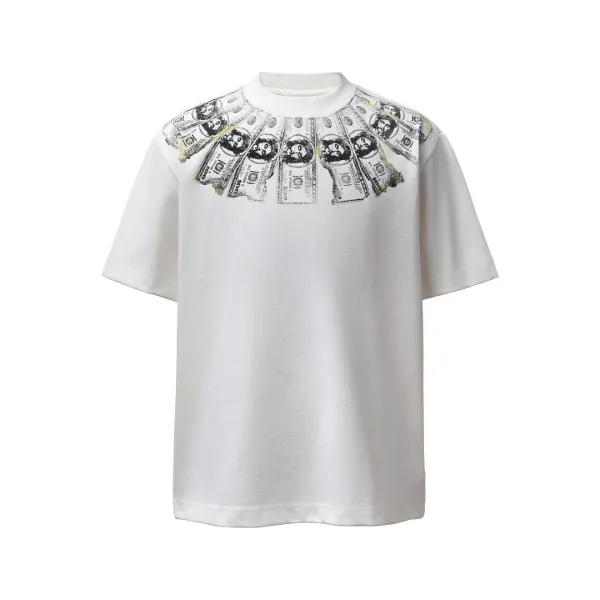 Design Money Print Olive Green T-Shirt - 6
