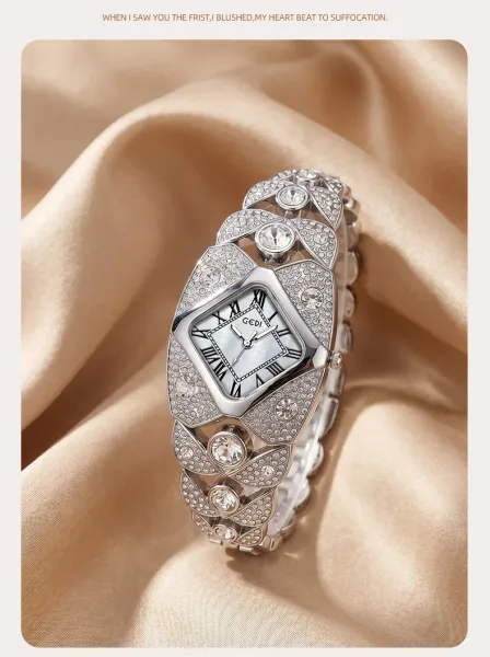 Design GEDI Crystal-Embellished Blue Mother-of-Pearl Dial Quartz Watch Watches - 23
