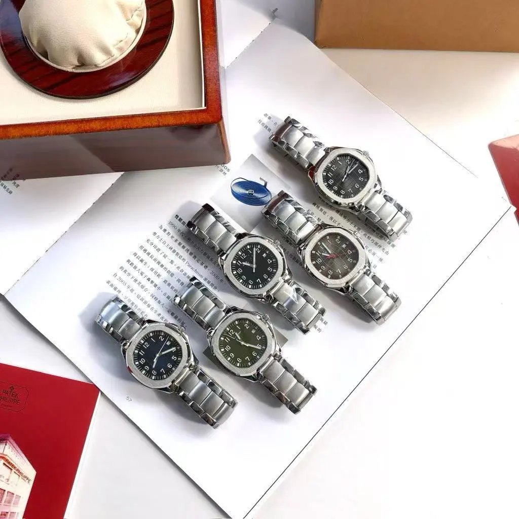 Patek Philippe Aquanaut Steel Gray Green Black Dial Watches