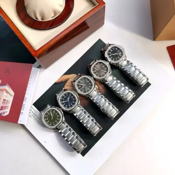 Patek Philippe Aquanaut Black Dial Steel Watch Watches - 2