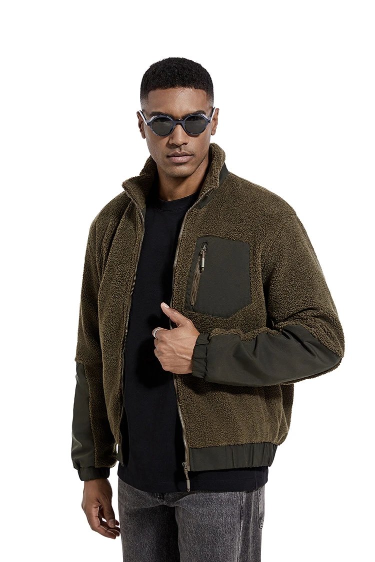 Design Fleece Sherpa Jacket Beige Outerwear - 34