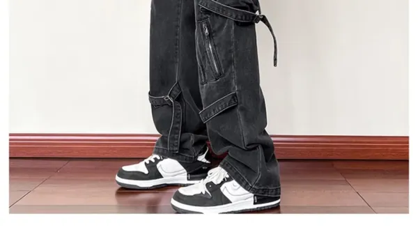 Design T-Light Cargo Jeans Black Pants Jeans - 11