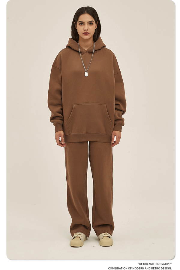 Design 350G Thickened Faint Yellow Hoodie - 96