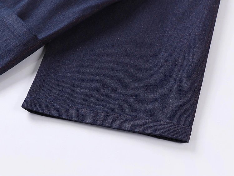 Design Haori-Style Oversized Kimono Jacket Navy Outerwear - 11