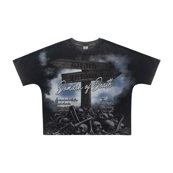 Design Domain of Death Graphic T-Shirt Black - 1