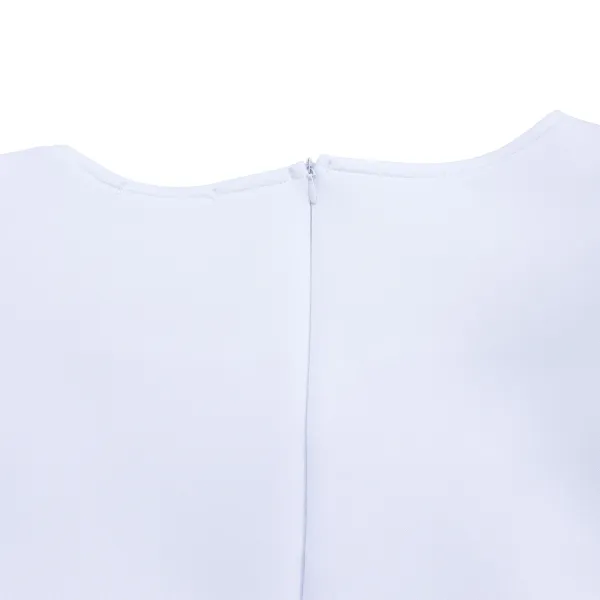 Design Metamorphosis Girl Ruffled Sleeve Bodycon Dress White Dress - 51