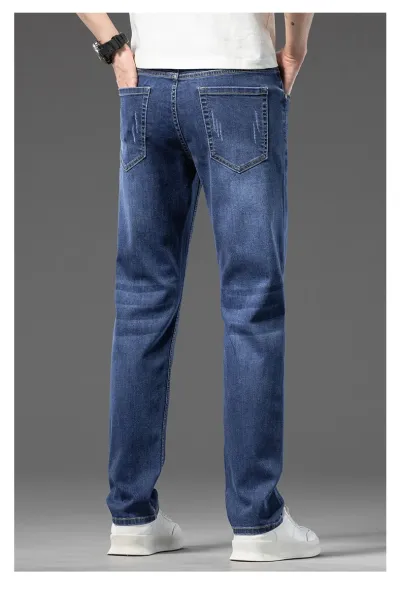 Design Classic Straight Fit Mid-Wash Blue Jeans - 20