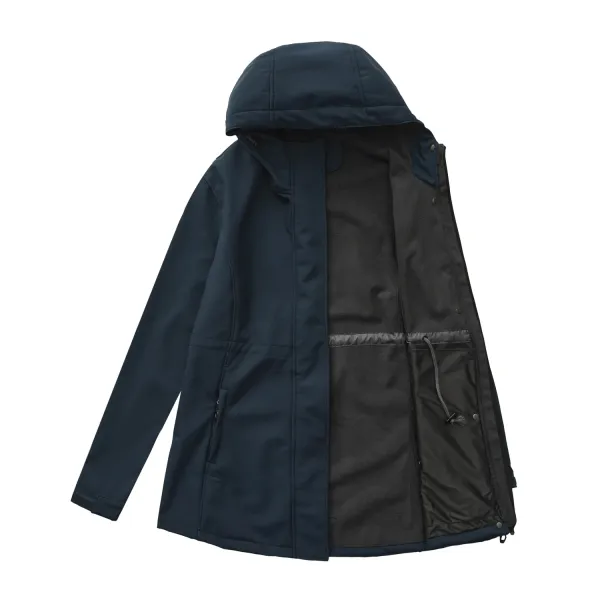 Design Water-Resistant Hooded Trench Coat in Black Outerwear - 28