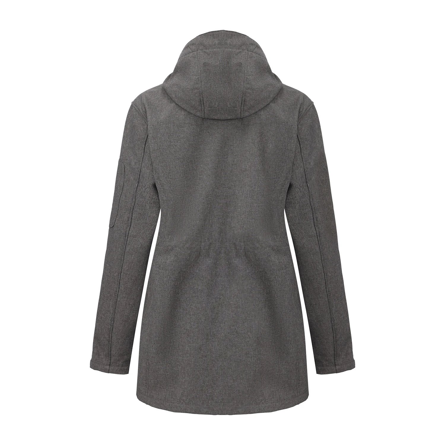 Design Water-Resistant Hooded Trench Coat in Black Outerwear - 44