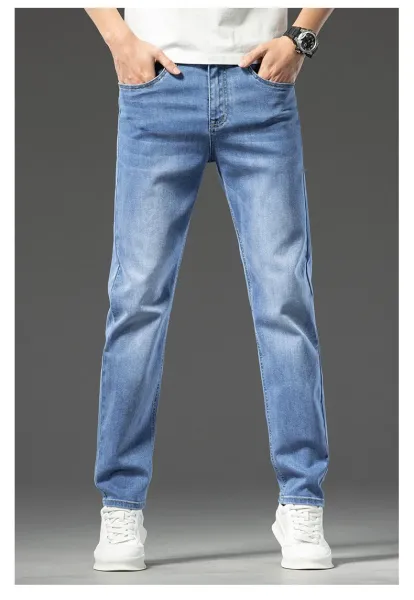 Design Classic Straight Fit Mid-Wash Blue Jeans - 10