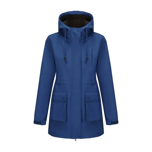 Design Parka-Style Hooded Coat Army Green Outerwear - 57