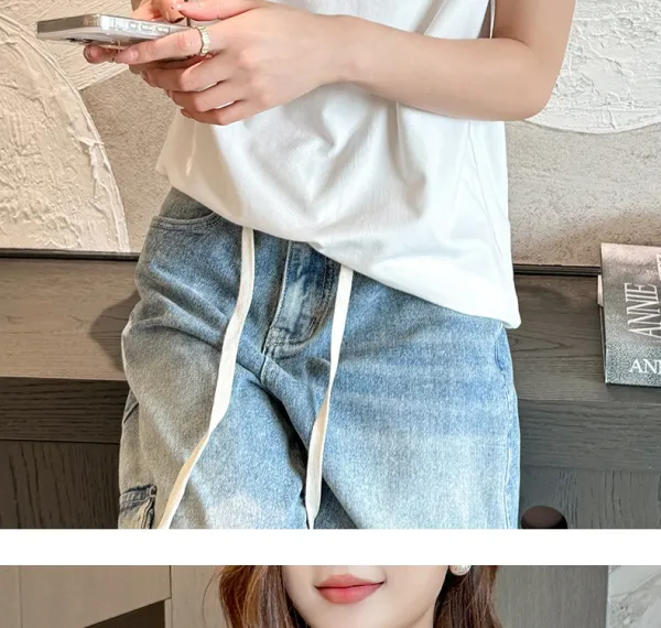 Design V-Neck Relaxed Fit T-Shirt in Soft Pink - 22