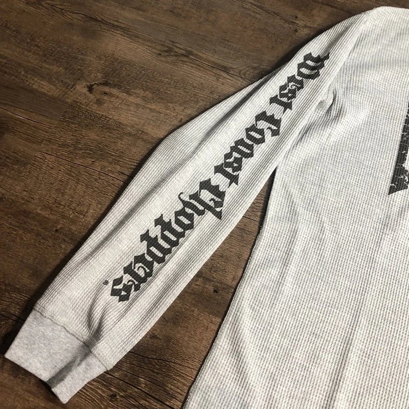 Design Independent Brand Cross Logo Long Sleeve Tee Gray T-Shirts - 12
