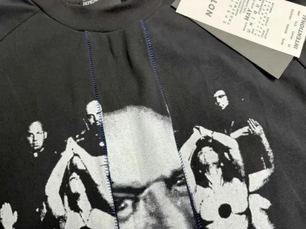 Design Graphic Print Raglan Sleeve T-Shirt Black - 11