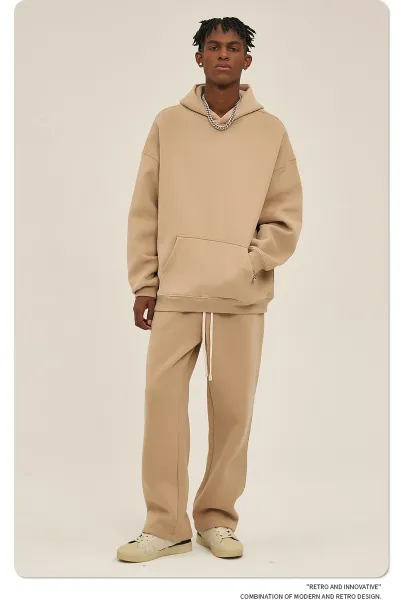 Design 350G Thickened Faint Yellow Hoodie - 86