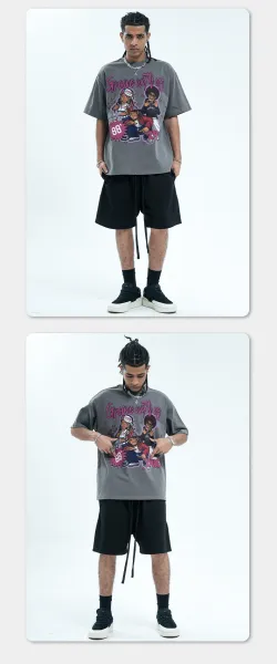 Design Groove With Us Hip-Hop Crew Graphic T-Shirt White - 12